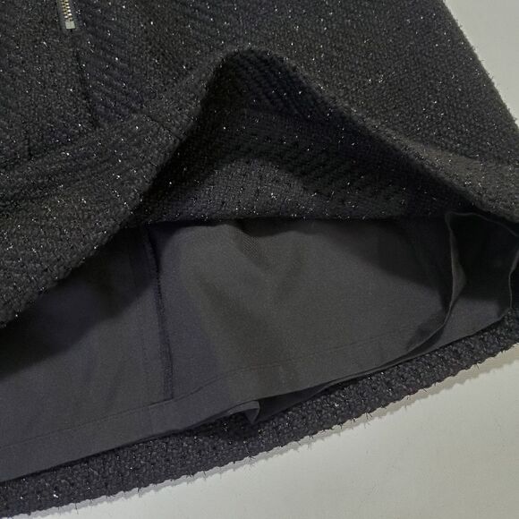 LOFT glitter mini skirt black New NWOT MP M petite - Picture 5 of 8